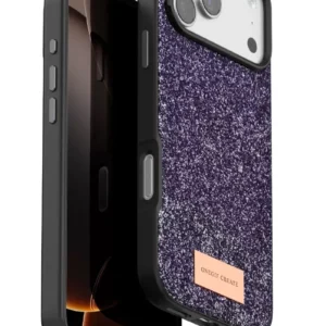 Onegif Apple İphone 17 Pro Max Bright Simli Kapak - Derin Mor