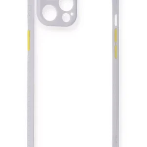 Newface İphone 12 Kılıf Miami Şeffaf Silikon - Lila