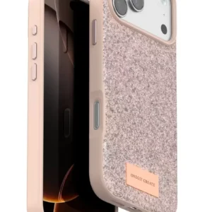 Onegif Apple İphone 17 Pro Max Bright Simli Kapak - Pembe