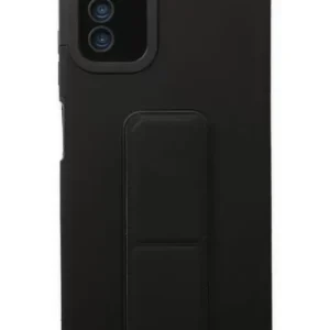 Newface Samsung Galaxy A03s Kılıf Mega Standlı Silikon - Siyah