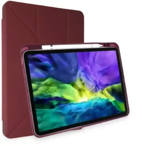 Newface İpad Air 4 10.9 Kılıf Kalemlikli Mars Tablet Kılıfı - Mürdüm