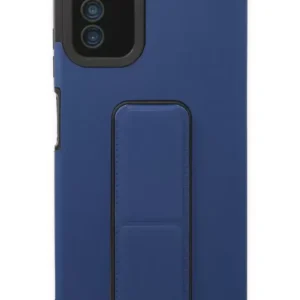 Newface Samsung Galaxy A03s Kılıf Mega Standlı Silikon - Mavi