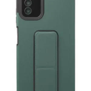 Newface Samsung Galaxy A03s Kılıf Mega Standlı Silikon - Yeşil
