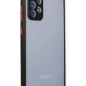 Newface Samsung Galaxy A72 Kılıf Miami Şeffaf Silikon - Siyah