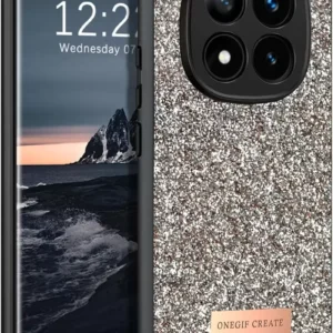 Onegif Xiaomi Redmi Note 14 Pro 4g Bright Simli Kapak - Gold