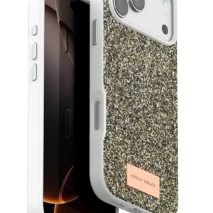 Onegif Apple İphone 17 Pro Max Bright Simli Kapak - Çöl Titanyum