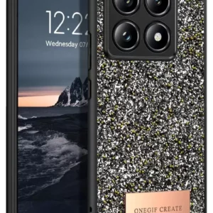 Onegif Xiaomi Mi 14t Pro Bright Simli Kapak - Gümüş