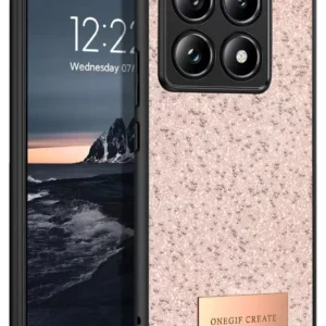 Onegif Xiaomi Mi 14t Pro Bright Simli Kapak - Pembe