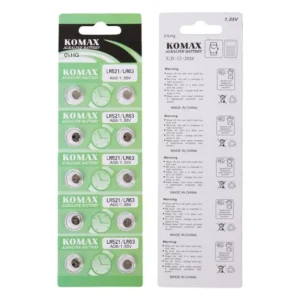 Komax Ag-0 Alkalin Lr521/379 Düğme Pil 10'lu Paket