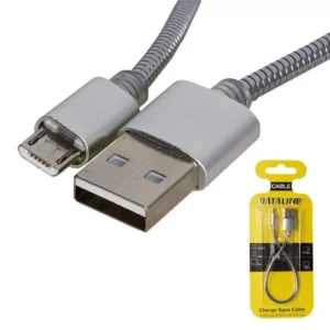 Powermaster Dataline Micro Serisi Örgülü Kısa Şarj Kablosu