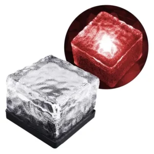 Powermaster Pm-21647 Solar Kırmızı Ledli Tuğla Görünümlü Bahçe Dekorasyon Aydınlatma