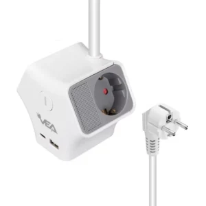 Vea Ve-g903yc 3'lü Usb+ Type-c Girişli Anahtarlı 1.5 Metre Grup Priz