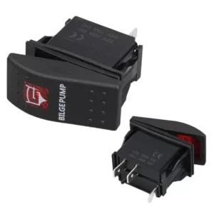 Powermaster ﻿sintine Pompa Sembollü Işıklı 3 Pinli On-off 12-24v Marin Switch