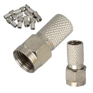 Herz Hf-02 Rg6/u6 22 Mm Siyah Contalı F Konnektör (100'lü Poşet)