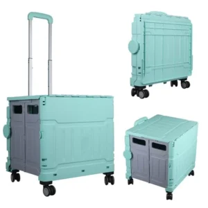 Sunup Sn-26968 Katlanabilir Market Pazar Kamp Tekerlekli Alışveriş Arabası 60kg Kapasiteli