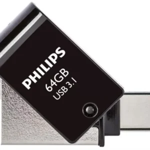 Philips Fm64dc152b/00 64gb 2 In 1 Type-c/usb 3.1 Siyah Gri Usb Flash Bellek