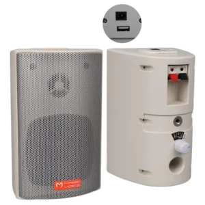 Magicvoice Mv-16 7.5 Cm 30 Watt Komütatörlü Hat Trafolu Beyaz Sütun Hoparlör (2'li Takım)