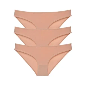 3 adet Süper Eko Set Likralı Kadın Slip Külot Ten