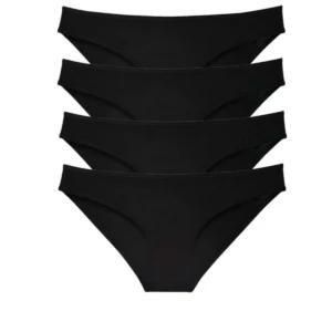 4 adet Süper Eko Set Likralı Kadın Slip Külot Siyah