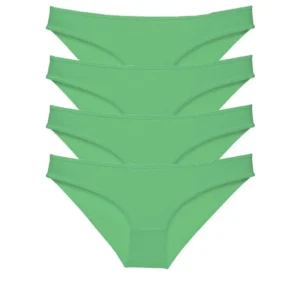 4 adet Süper Eko Set Likralı Kadın Slip Külot Yeşil