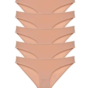 5 adet Süper Eko Set Likralı Kadın Slip Külot Ten