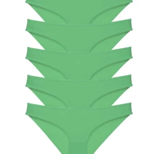 5 adet Süper Eko Set Likralı Kadın Slip Külot Yeşil