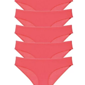 5 adet Süper Eko Set Likralı Kadın Slip Külot Fuşya