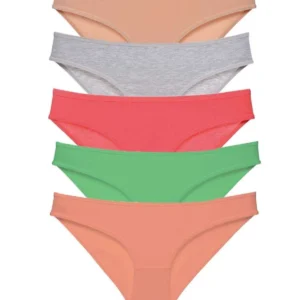 5 adet Eko Set Likralı Kadın Slip Külot Soft Renkler