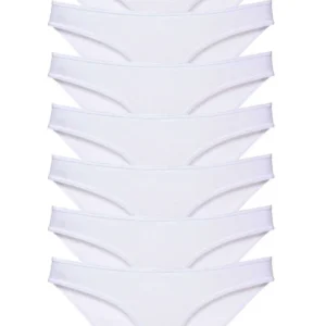 7 adet Süper Eko Set Likralı Kadın Slip Külot Beyaz