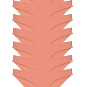 7 adet Süper Eko Set Likralı Kadın Slip Külot Pudra