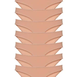 8 adet Süper Eko Set Likralı Kadın Slip Külot Ten