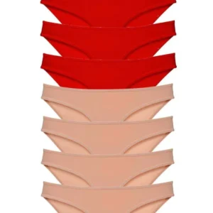 8 adet Süper Eko Set Likralı Kadın Slip Külot