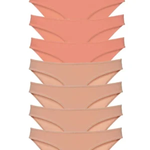 8 adet Süper Eko Set Likralı Kadın Slip Külot Pudra Ten