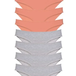 8 adet Süper Eko Set Likralı Kadın Slip Külot Pudra Gri