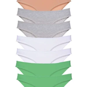 8 adet Süper Eko Set Likralı Kadın Slip Külot Ten Gri Beyaz Yeşil