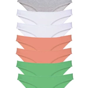8 adet Süper Eko Set Likralı Kadın Slip Külot Gri Beyaz Pudra Yeşil