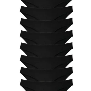 9 adet Süper Eko Set Likralı Kadın Slip Külot Siyah