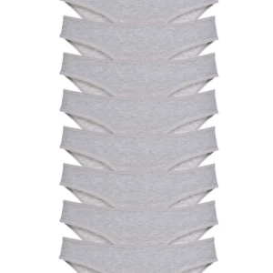 9 adet Süper Eko Set Likralı Kadın Slip Külot Gri