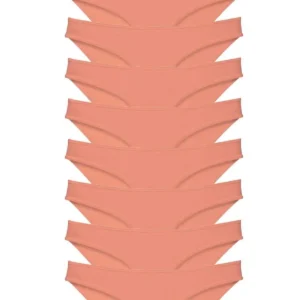 9 adet Süper Eko Set Likralı Kadın Slip Külot Pudra