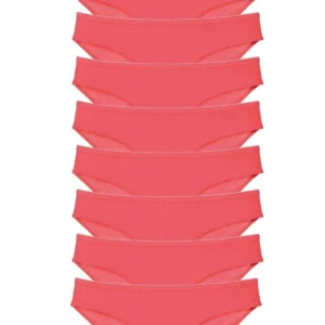 9 adet Süper Eko Set Likralı Kadın Slip Külot Fuşya