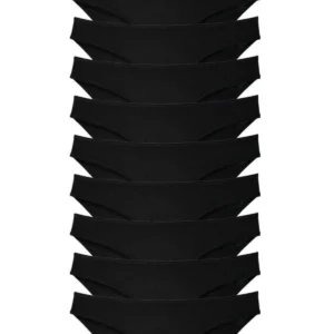 10 adet Süper Eko Set Likralı Kadın Slip Külot Siyah