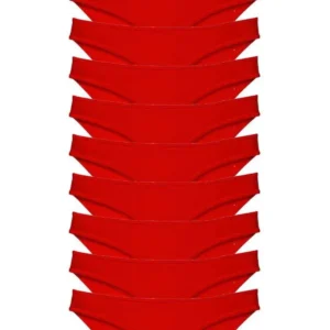 10 adet Süper Eko Set Likralı Kadın Slip Külot Kırmızı