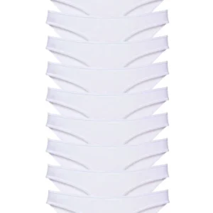 10 adet Süper Eko Set Likralı Kadın Slip Külot Beyaz