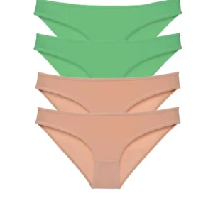 4 adet Süper Eko Set Likralı Kadın Slip Külot Yeşil Ten