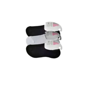 Siyah ve Beyaz Kadın Babet Çorap 3 çift