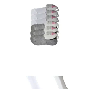 Gri ve Beyaz Kadın Babet Çorap 6 çift