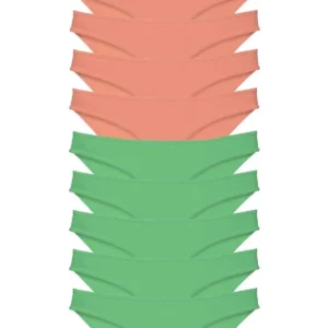 10 adet Eko Set Likralı Kadın Slip Külot Pudra Yeşil