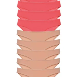 10 adet Süper Eko Set Likralı Kadın Slip Külot Fuşya Ten