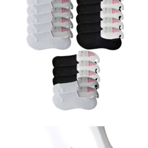 Siyah ve Beyaz Kadın Babet Çorap 15 çift