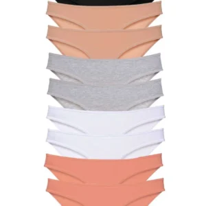 10 adet Süper Eko Set Likralı Kadın Slip Külot Siyah Ten Gri Beyaz Pudra